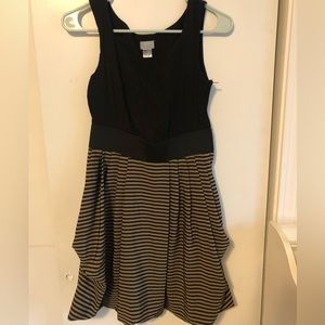 Black and brown dress